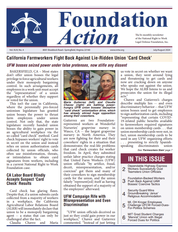 Foundation Action July August 2024 Issue Cover