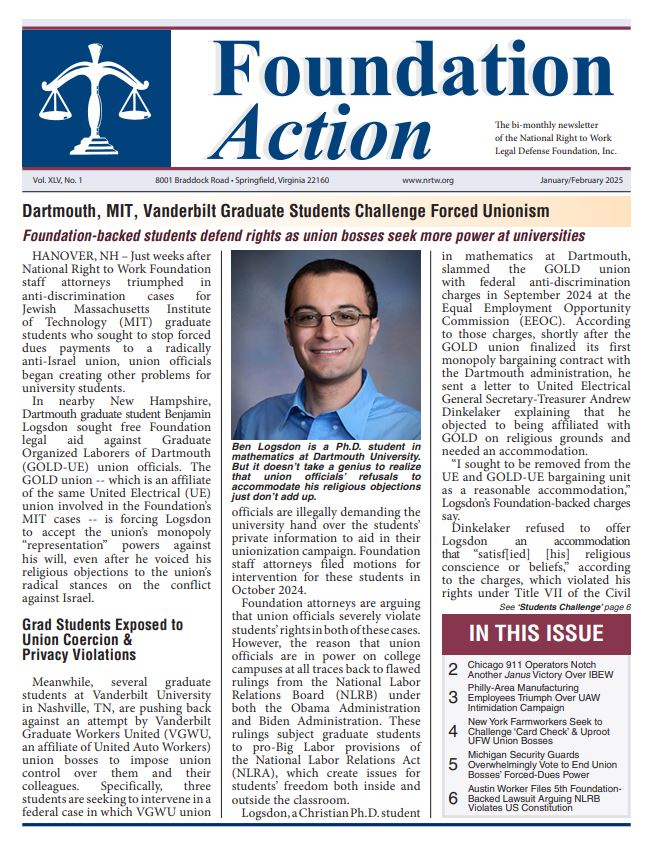 January February 2025 Foundation Action Newsletter Cover