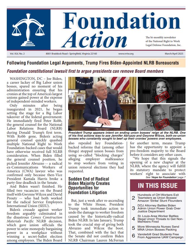 Foundation Action Newsletter March April 2025 Cover Image